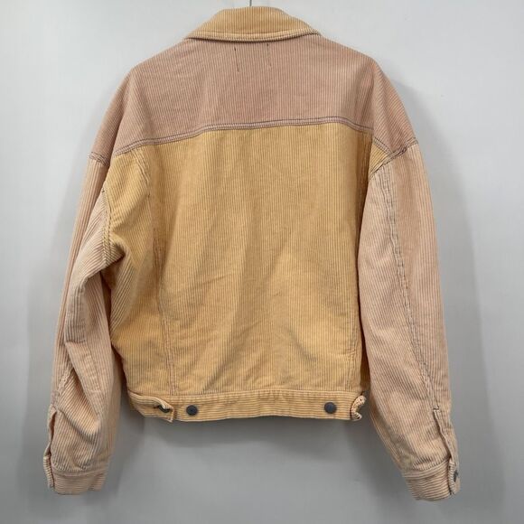 ASOS Color Block Corduroy Trucker Jacket in Pink,Yellow and Tan Sz SM - Picture 7 of 10